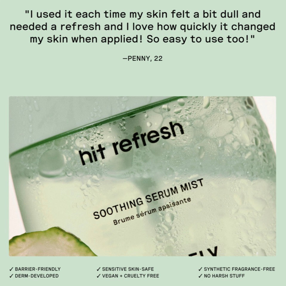 Sincerely Yours Hit Refresh Soothing and Hydrating Serum Mist with Cucumber Extract