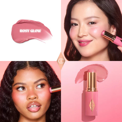 Charlotte Tilbury Mini Unreal Lip + Cheek Glow Blush Stick with Hyaluronic Acid