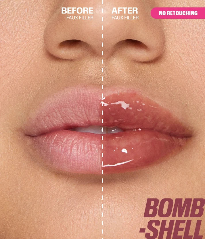 HUDA BEAUTY Faux Filler Extra Shiny Lip Gloss
